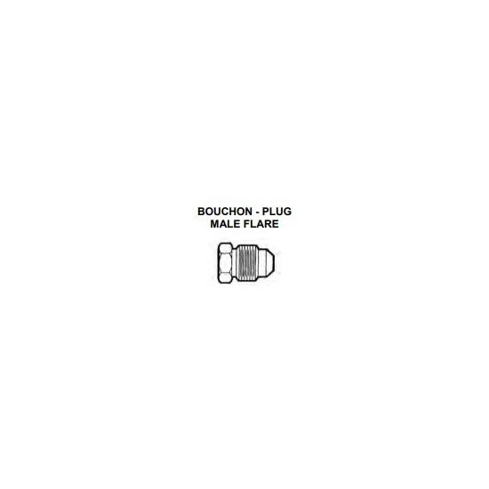 741-704 (BISMAR) BOUCHON 1/4 PO MALE FLARE EN LAITON