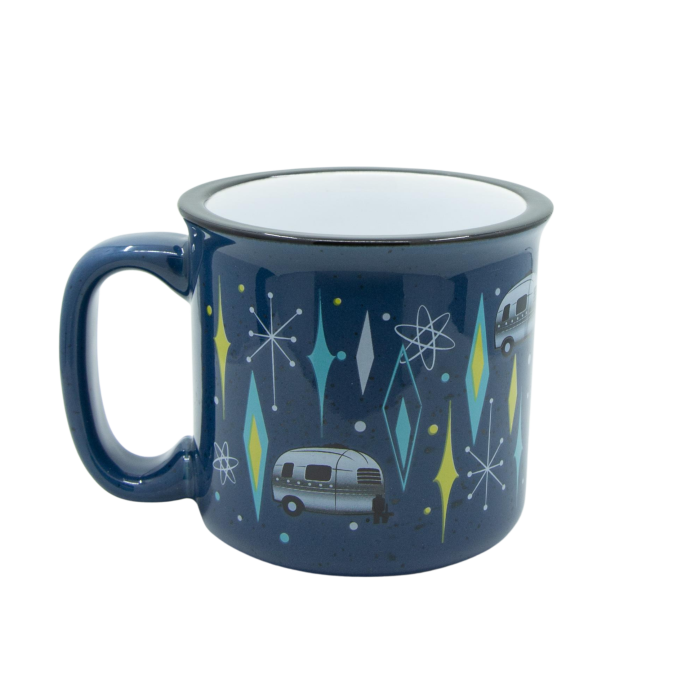(CAMP CASUAL) COFFEE MUG VINTAGE BLUE DERSIGN 15OZ