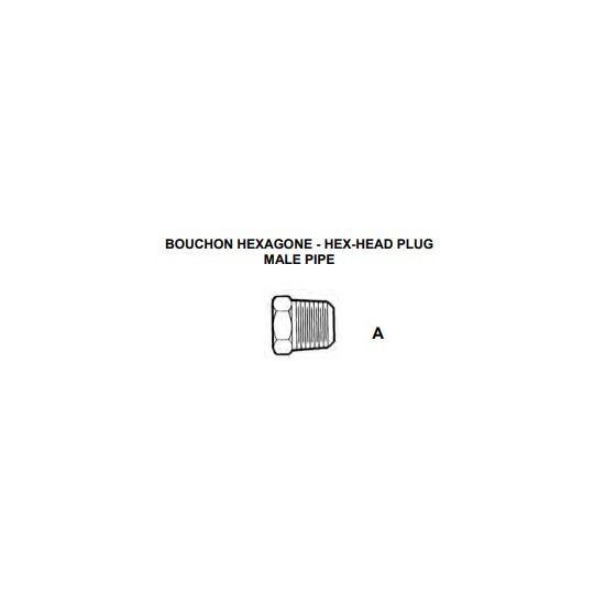 741-671 (BISMAR) BOUCHON HEXAGONAL 3/8 PO MPT