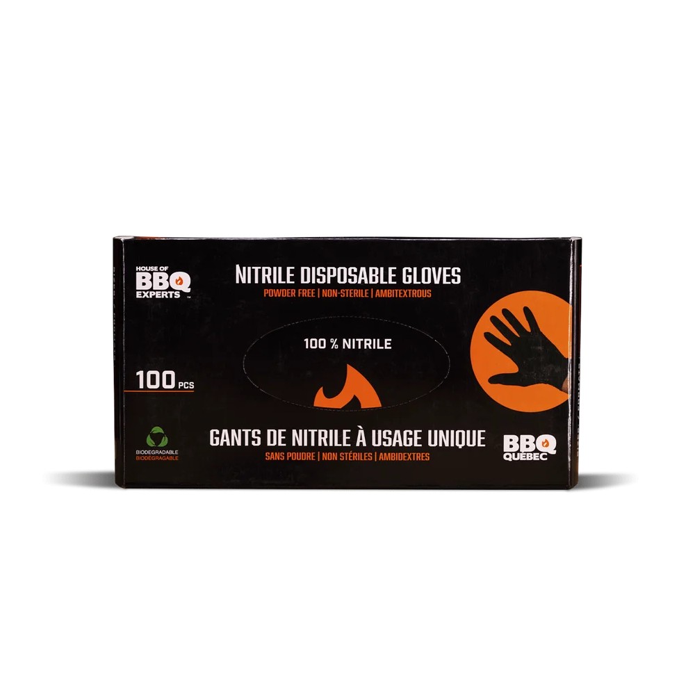 QC1194 (BBQ) GANTS EN NITRILE NOIR X-LARGE