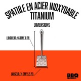 DD1151 (BBQ QUÉBEC) SPATULE POUR BBQ EN ACIER INOXYDABLE TITANIUM 18 PO