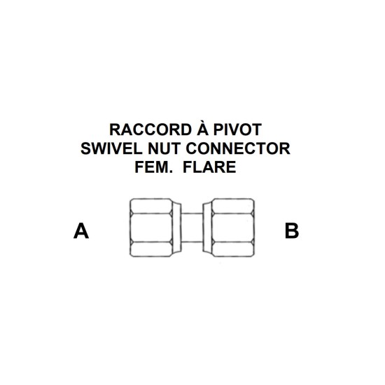 741-025 (BISMAR) RACCORD À PIVOT 3/8 PO FFL X 3/8 PO FFL
