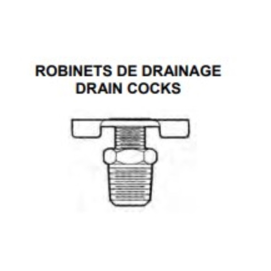 741-830 (BISMAR) ROBINET DE DRAINAGE 3/8 PO MPT