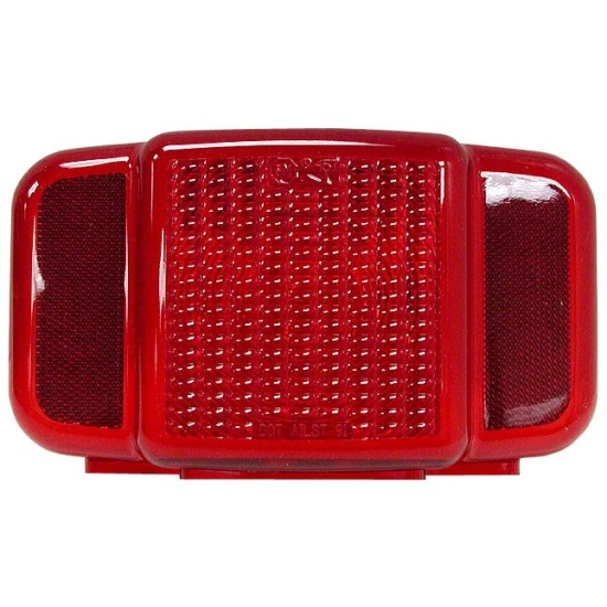 B457-15 (PETERSON)TRAILER LIGHT LENS, RED, RECTANGULAR