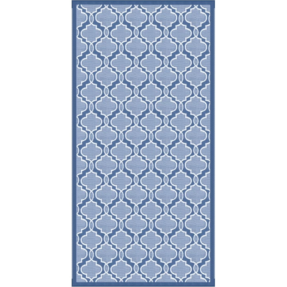 2021028031 (LIPPERT) TAPIS DE SOL RÉVERSIBLE 8 PI X 16 PI BLEU