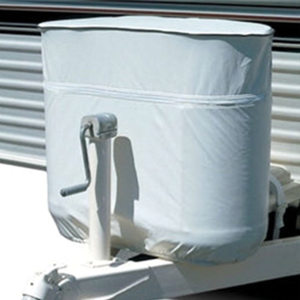 2112 (ADCO) COUVRE-BONBONNES DE PROPANE DOUBLE 20 LB BLANC POLAIRE
