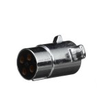 4P-102V (POLLAK) 4-POLE ROUND TRAILER END CONNECTOR – CHROME PLATED