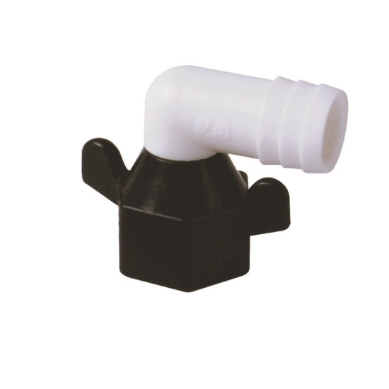 (SHURFLO)SWIVEL ELBOW 1/2" FPT x 3/8" BARB
