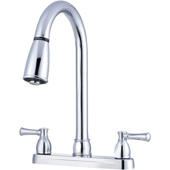(DURA)KITCHEN FAUCET, PULL DOWN SPOUT, 8IN, CHROME