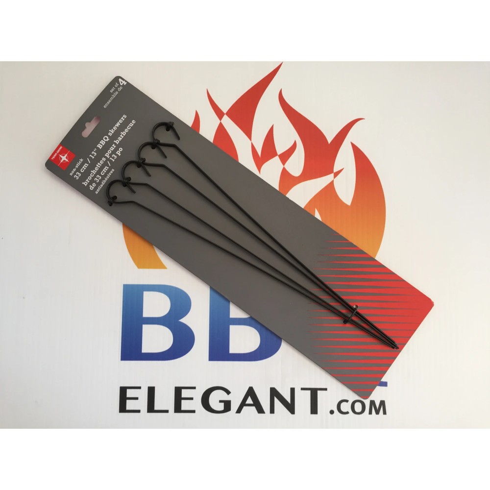 19122133 (TERA GEAR) ENSEMBLE DE 4 BROCHETTES POUR BBQ DE 33 CM (13 PO)