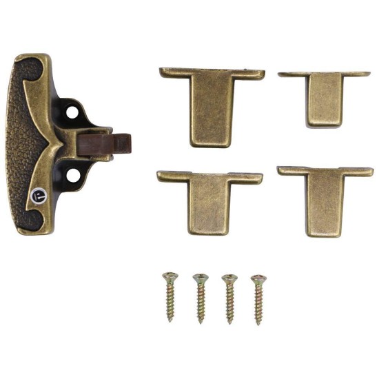 70505 (JR PRODUCTS) LOQUET DE PORTE D’ARMOIRE AVEC GÂCHES ET VIS