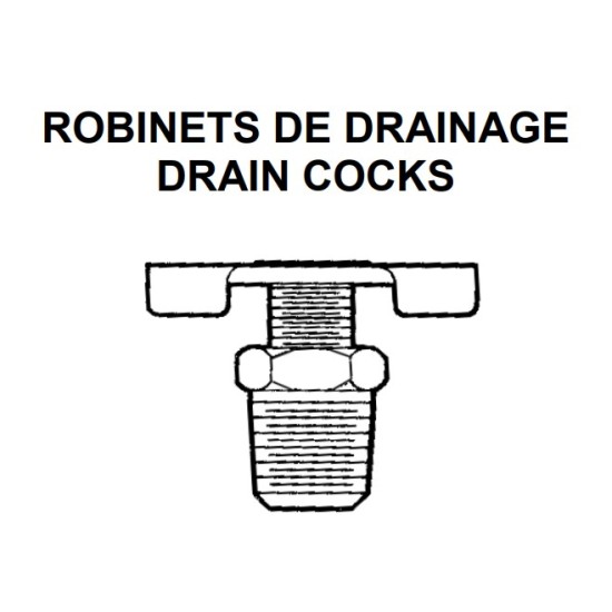 741-829 (BISMAR) ROBINET DE DRAINAGE 1/4 PO MPT