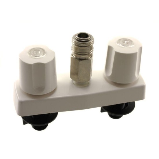 PF213247 (VALTERRA) DOUCHE EXTÉRIEURE BLANCHE, ENTRAXE DE 4 PO