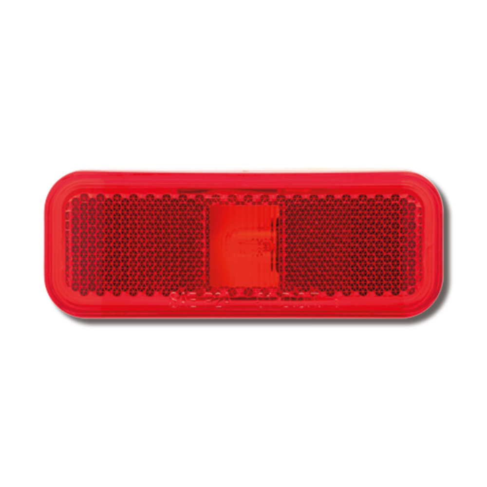 MC44RBP (OPTRONICS) FEU DE POSITION ET MARQUEUR LATÉRAL ROUGE RECTANGULAIRE AVEC RÉFLECTEUR