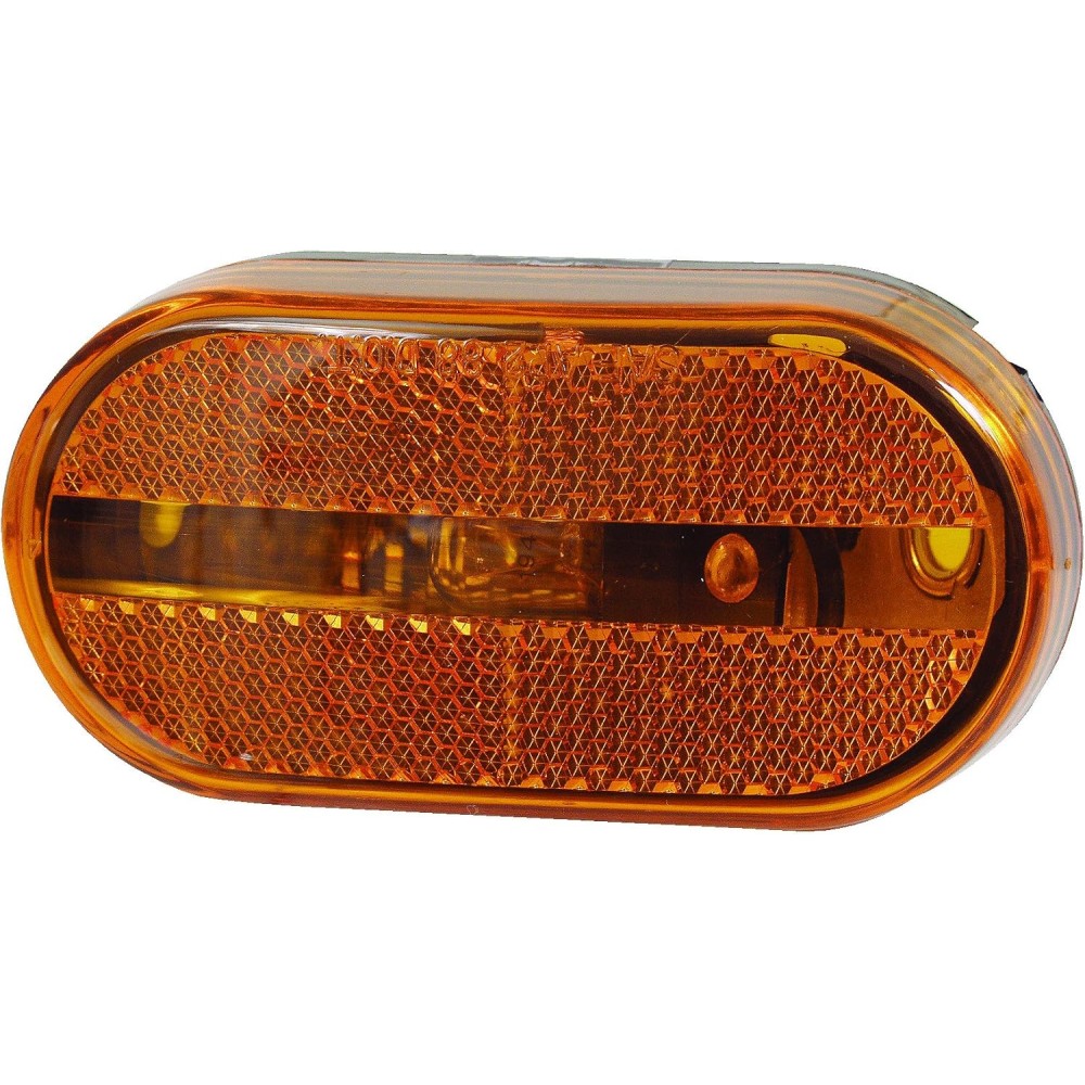 MC31ABP (OPTRONICS) LENTILLE DE REMPLACEMENT AMBRE POUR FEU DE GABARIT OVALE MC31