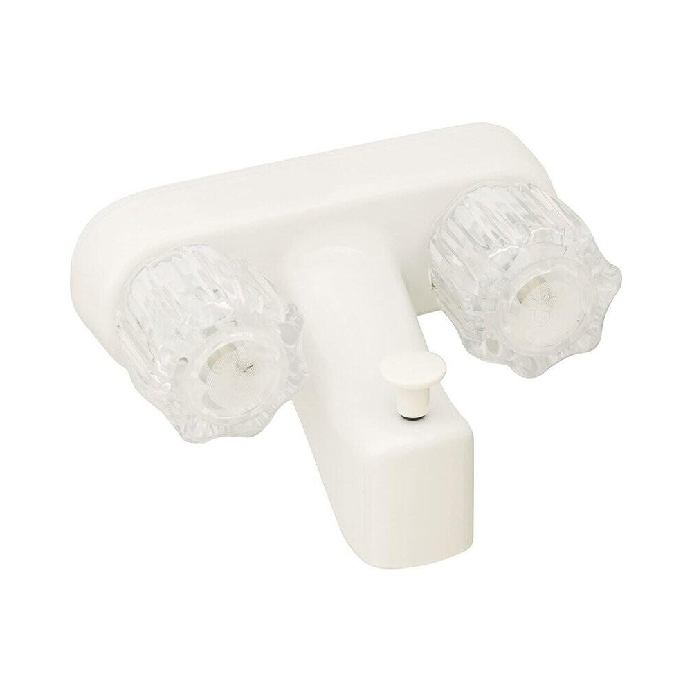 U-YJW41VBW (EMPIRE) ROBINET DE BAIN ET DOUCHE 4 PO, BLANC, À 2 POIGNÉES