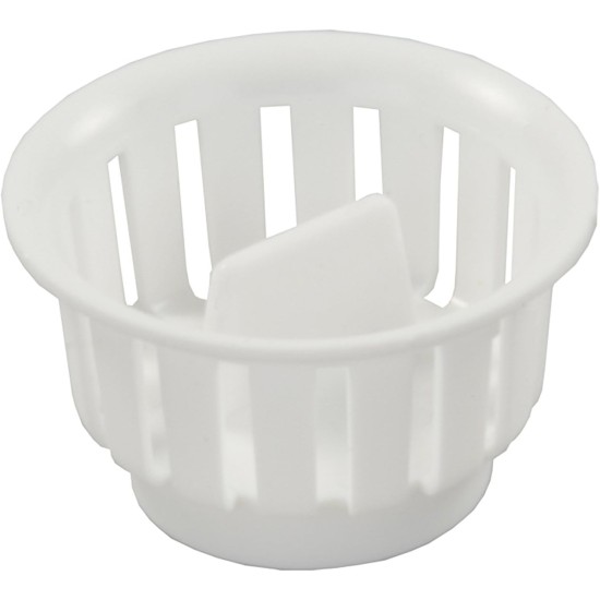 95045 (JR PRODUCTS) PANIER-CRÉPINE DE REMPLACEMENT POUR ÉVIER, BLANC