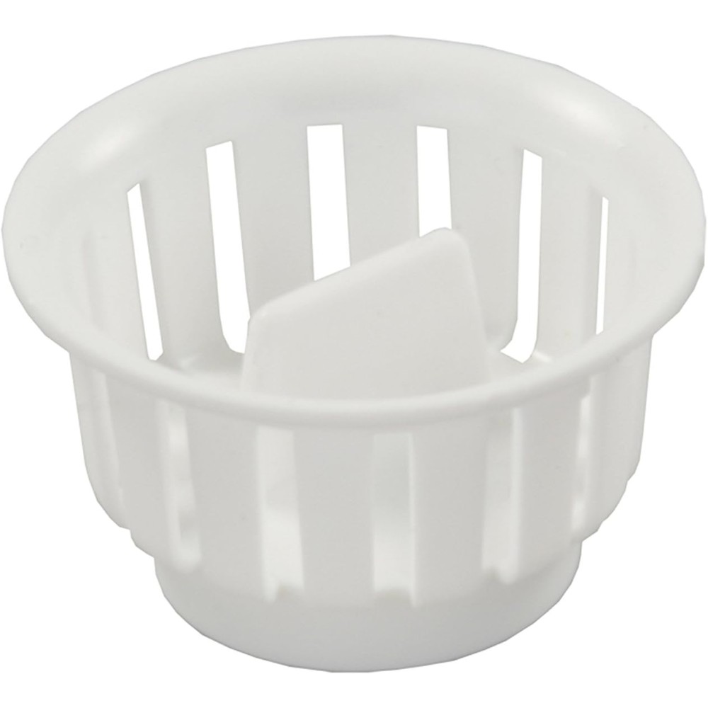 95045 (JR PRODUCTS) PANIER-CRÉPINE DE REMPLACEMENT POUR ÉVIER, BLANC