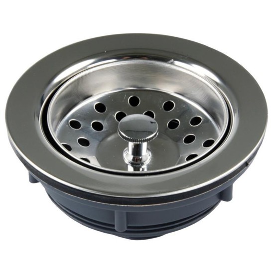 95285 (JR PRODUCTS) CRÉPINE D’ÉVIER CHROMÉE, 3 1/2 PO À 4 PO