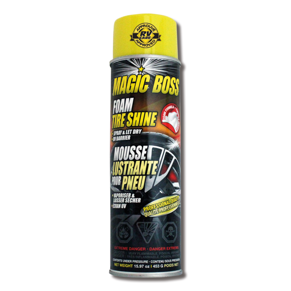 2250 (MAGIC BOSS) MOUSSE LUSTRANTE POUR PNEUS – 453 G