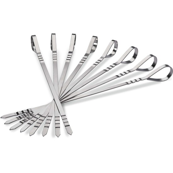 70015 (NAPOLEON) ENSEMBLE DE 8 BROCHETTES MULTIFONCTIONNELLES EN ACIER INOXYDABLE