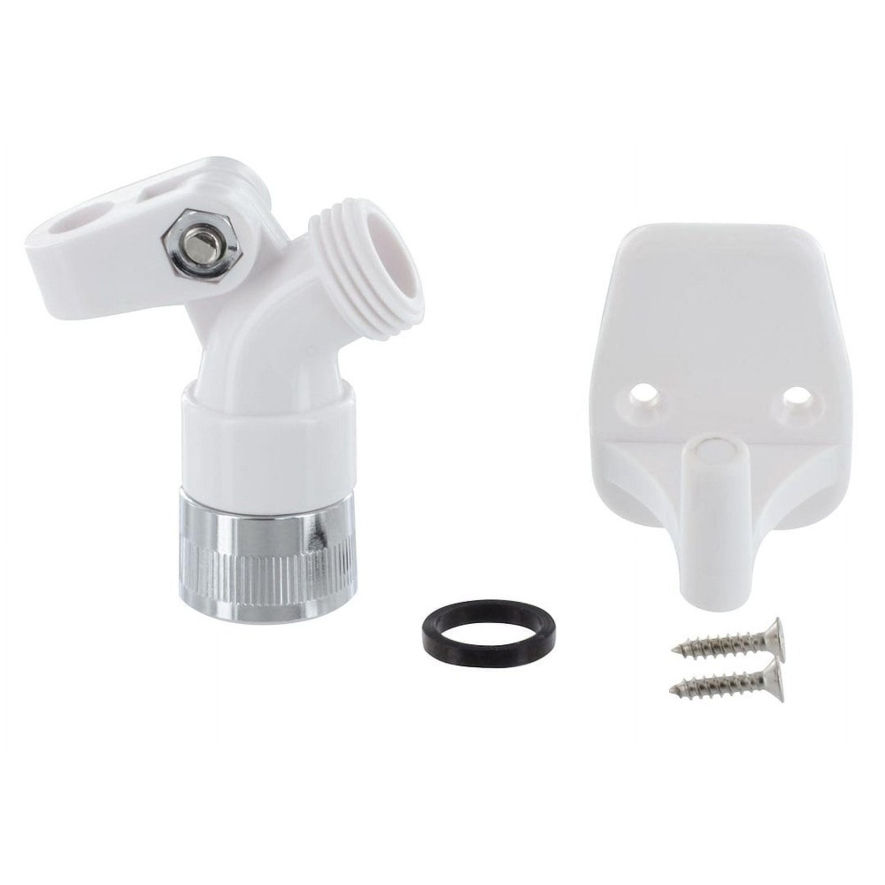 PF276003 (VALTERRA) SUPPORT PIVOTANT POUR POMMEAU DE DOUCHE, BLANC ET CHROME
