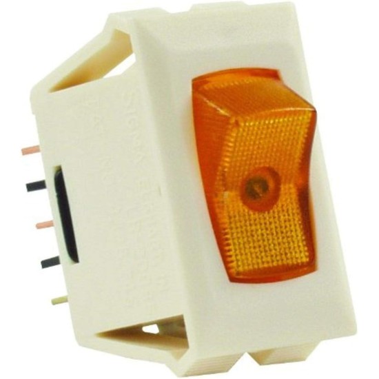 (JR PRODUCTS) INTERRUPTEUR 12V ON/OFF BLANC ORANGE