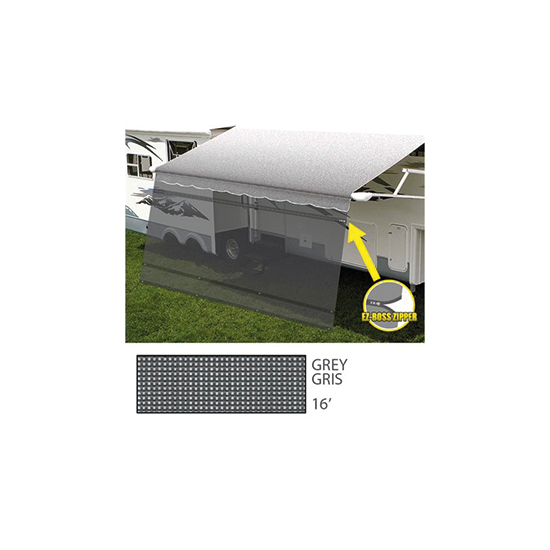31816GREZ (BOSS SHADOW) PARE-SOLEIL GRIS 16 PI X 8 PI POUR AUVENT DE VR