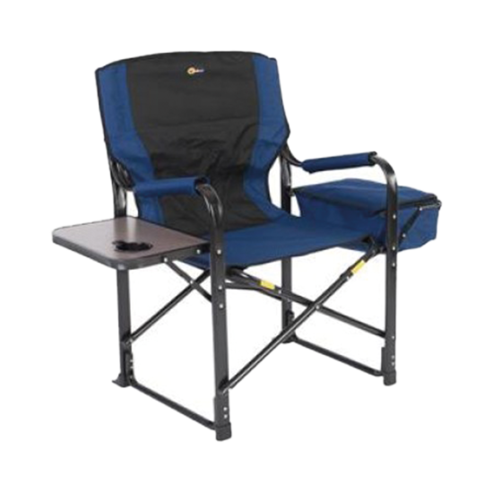 49581 (FAULKNER) CHAISE DE DIRECTEUR PLIANTE BLEU/NOIR