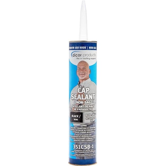 351CSB-1 (DICOR) SCELLANT TOUT USAGE NOIR NON AUTONIVELANT 10,3 OZ