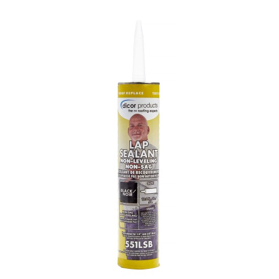551LSB-1 (DICOR) SCELLANT DE TOIT NON AUTONIVELANT NOIR 10,3 OZ