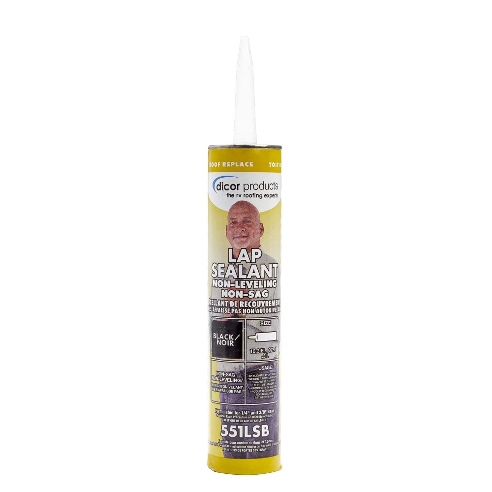 551LSB-1 (DICOR) SCELLANT DE TOIT NON AUTONIVELANT NOIR 10,3 OZ