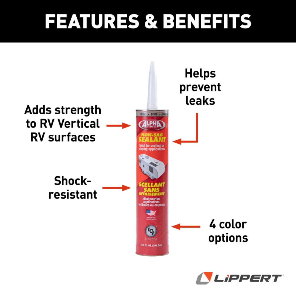 862160 (LIPPERT) SCELLANT ALPHA SYSTEMS 1010 NON AFFAISSANT BEIGE 10,3 OZ