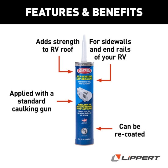 862148 (LIPPERT) SCELLANT ALPHA SYSTEMS 1021 AUTO-NIVELANT BEIGE 10,3 OZ